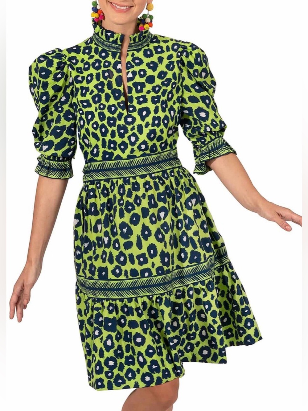 Nwot Gretchen Scott Dress Me Jane Cheetah Print Size medium
